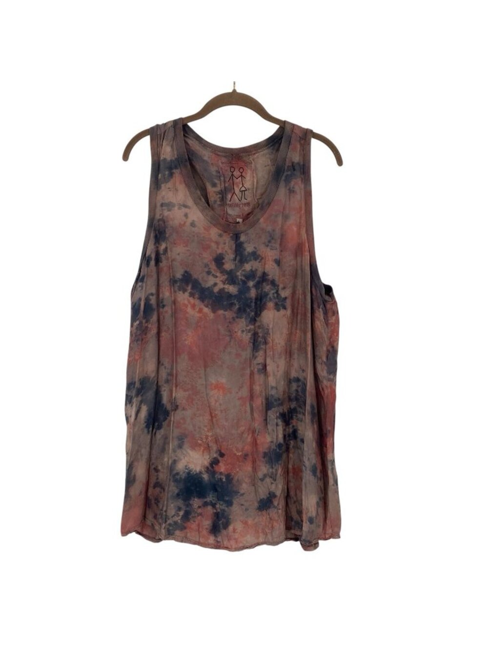 JOHNNY WAS Pete & Greta Size Large Tie Dye Tunic Tank Top Oversized Boho Rayon